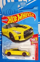 Hot Wheels 2021 Then And Now #79 &#39;17 Nissan GT-R R35 Yellow w/ No Bumper Vent - £6.35 GBP