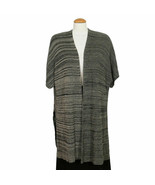 EILEEN FISHER Natural Black Marled Sleek Tencel Knit Kimono Cardigan 1X ... - £134.31 GBP