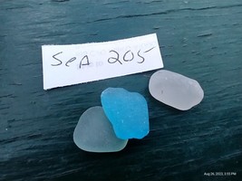 Genuine Sea Glass Beautiful clear  color 10 gram 3 pieces - £15.66 GBP