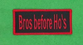 BROS BEFORE HO&#39;S IRON-ON SEW ON EMBROIDERED PATCH 4 &quot; X 1 1/2 &quot; - £3.89 GBP