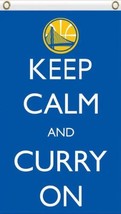 Golden State Warriors Keep Calm and Gurry On Flag 3X5Ft Polyester Banner USA Dig - £12.86 GBP