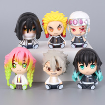 6pcs/set Demon Slayer Tomioka Giyuu Kanroji Mitsuri Action Figures Cute Toys - £18.66 GBP