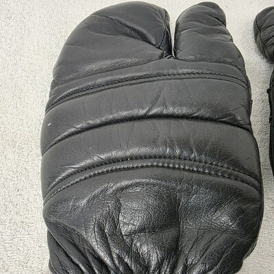 Men's XL Black Leather Insulated Conroy Trigger 3 Three-Finger Mittens Gloves Item image 4