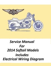 2014 Harley Davidson Softail Models Service Manual &amp; Electrical Wiring Diagram - £18.84 GBP