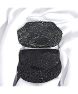 2  Black Beaded Small Purses LA REGALE and SIMON Vintage Evening Coktail - $13.73