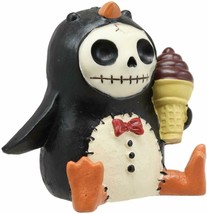 Furrybones Pen The Emperor Penguin With Bow Tie &amp; Ice Cream Figurine Furry Bones - £11.98 GBP