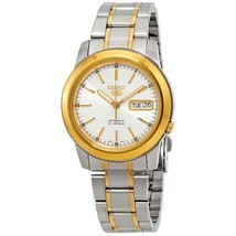 Seiko 5 Automatic Two Tone Gold Stainless Steel Analog Men&#39;s Watch SNKE54K1 - £117.56 GBP