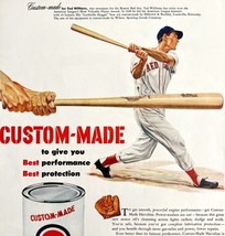 Havoline Motor Oil Texaco Ted Williams 1951 Advertisement Louisville Bat... - $29.99