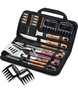 27Pcs Heavy Duty Bbq Tools Gift Set For Men Dad, Extra Thick Stainless S... - £53.15 GBP
