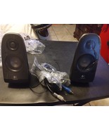 NEW Pair of Logitech Satellite Speakers for Sound System  Blue and Gray- No Sub - $33.56