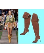 $1755!  DSQUARED2 RUNWAY PIRATE SUEDE DUO BOOTS! ~FOLD OR OVER KNEE- 40 - $551.20