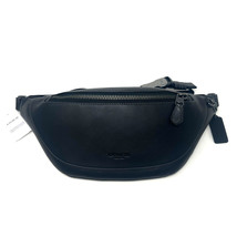 NWT Coach Black Leather Warren Belt Bag Style CN407 - £154.46 GBP