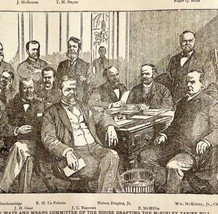 1900 President William McKinley Tariff Bill Meeting Historical Antique Print  - £19.63 GBP