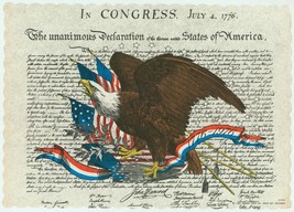 George Perez Personal Collection ~ US Constitution w/ Eagle Paper Placemat - £23.66 GBP