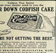 1904 Eider Down Codfish Cake Advertisement Seafood Ephemera 4.75 x 3.75&quot; - £10.26 GBP
