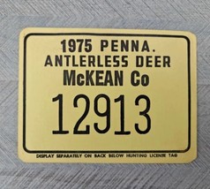 1975 Antlerless Deer 12913 McKean Co Cardboard Hunting License Pennsylvania - $25.95