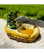 Vtg Souvenir Oregon Frog Taking Bath 2 Slot Ceramic Ashtray  Bathtub Japan - £11.10 GBP