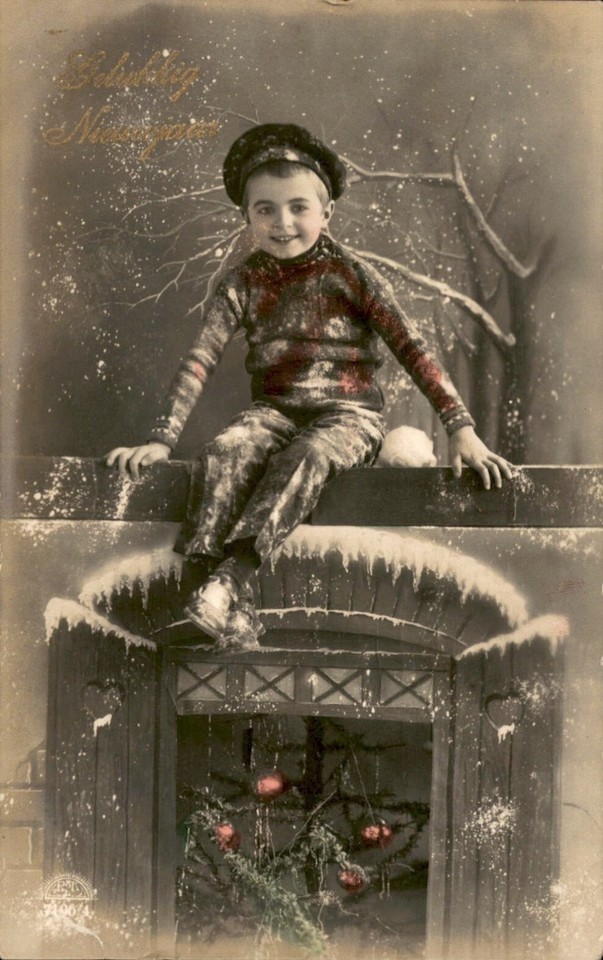 Boy, childhood, vintage, Art Deco postcard Gifts Tinted, 1928 Circa, Vin... - $4.95