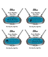 Blue Pewter Medallion Name Plates - 55 Icon Options - $54.63 CAD