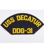 MILITARY PATCH  US NAVY USS DECATUR DDG-31 SEW ON NEW 6&quot; W x 3&quot; T  - £2.70 GBP