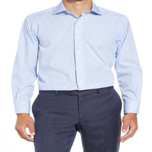 Ledbury Mens Mcbride Trim Fit Check Dress Shirt, 17 X 36 Inch, Blue - $143.55
