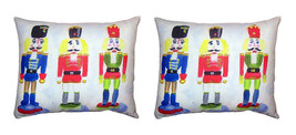 Pair of Betsy Drake Nut Crackers No Cord Pillows 16 Inch X 20 Inch - £63.15 GBP