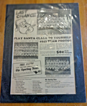 1943 Team Photos Yankees Cardinals Dodgers Matted Bat Print Ad - £21.17 GBP