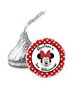  108 Minnie Mouse red - black polka Candy Kisses Label Favor Wrapper - €3,90 EUR