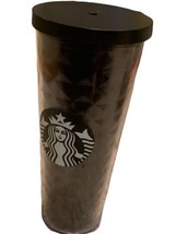 2017 Starbucks Coffee Black Venti Geometric Shape Cup 24oz Tumbler Travel Mug - £15.60 GBP