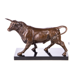 Majestic Bronze Bull Figurine - A Symbol Of Strength And Elegance - $499.00