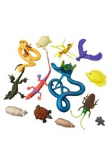 Lot of 14 Plastic and Rubber Play Set Toy Animals various Sizes Art  - £14.18 GBP