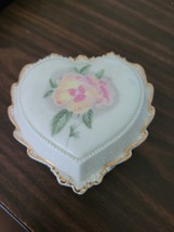 Heritage House Celebration Of Love Trinket Heart Music Box Fine Porcelain 3 3/4" - $18.70