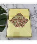 American Greeting Stationery Set Vintage 80s Yellow Red Floral New 36 Sh... - $439.09 MXN