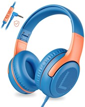 awatrue Kids Headphones Wired Toddler Headphones with Microphone, Over-Ear Head - £25.22 GBP