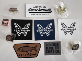 Shot Show 2026 Lot of 6 Benchmade Vinyl Stickers and 5 Pins - $18.80