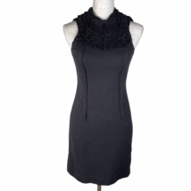 Robert Rodriguez Cocktail Bodycon Dress Womens 2 Black Floral Sleeveless... - £43.92 GBP