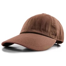 Brown Plain Solid Polo Baseball Hat Washed Cotton Adjustable Cap Mens Wo... - $14.99