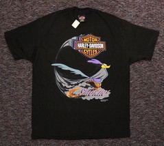 Vintage Harley Davidson 1993 Shirt W/ Road Runner Smokin&#39; T Shirt (XL) Dallas Tx - £78.63 GBP