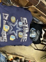 Dallas Cowboys Authentic 5 Times Super Bowl Champs T Shirt Blue Size 2XL - $29.95