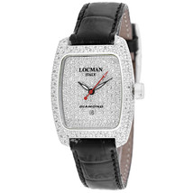 Locman Women&#39;s Diamond Silver Dial Watch - 485DLDC/BK - £574.67 GBP