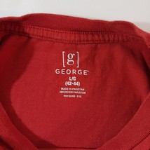 George Crewneck Men's Long Sleeve Red Cotton T-Shirt L (42-44) image 3