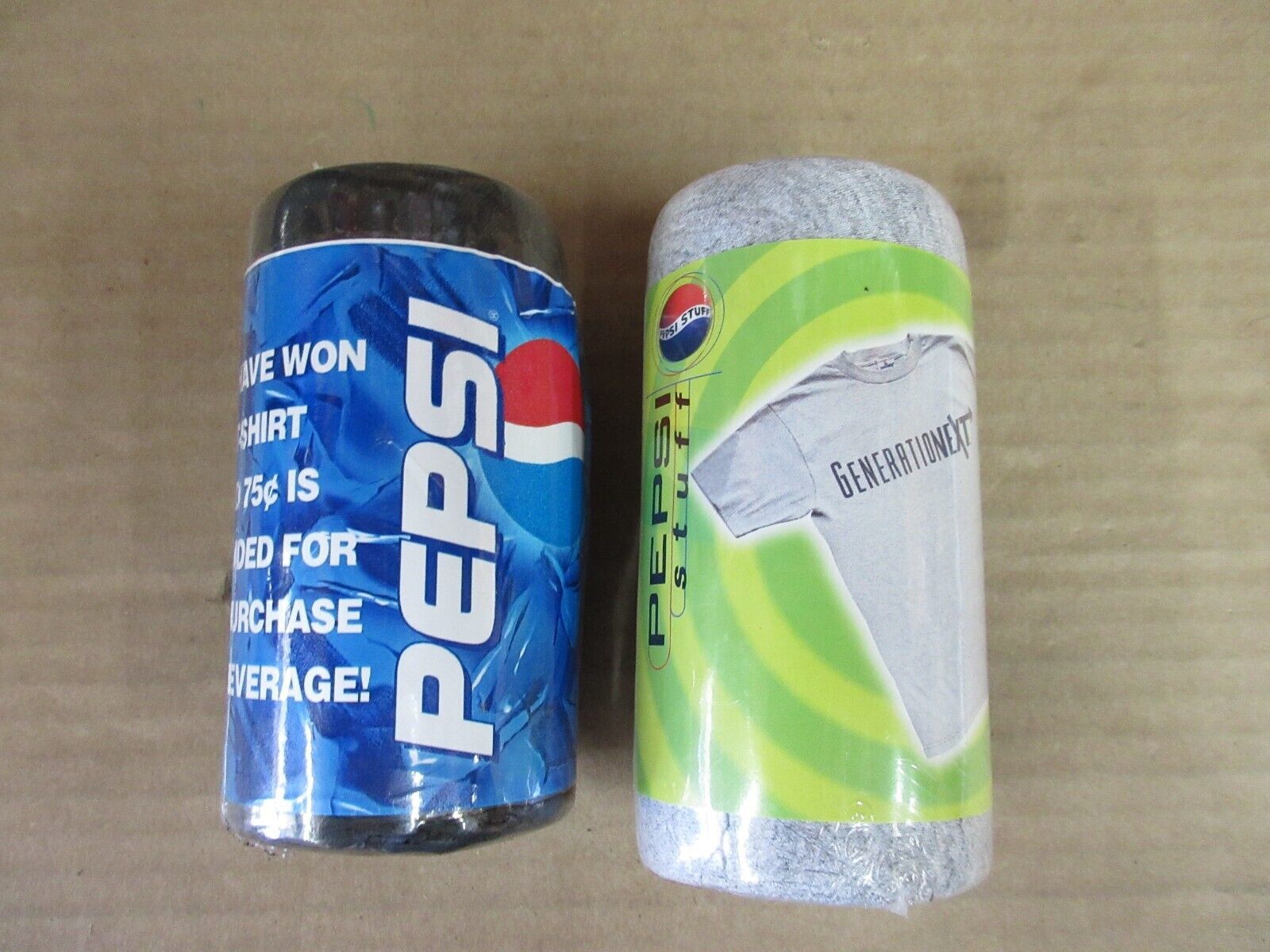 Vintage NOS 2 1990s Pepsi Generation Next Pepsi Stuff T Shirt Gray and Black - $92.22