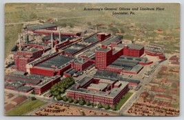 Lancaster PA Armstrong General Offices And Linoleum Plant Linen Postcard A40 - £5.45 GBP