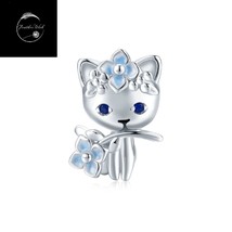 Genuine Sterling Silver 925 Fairy Elf Cat Kitten Animal Pet Bead Charm Family - £16.13 GBP