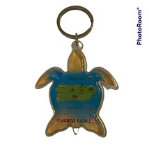 Puerto Rico Keychain Turtle Map Charm Double Sided Souvenir Collector Vi... - $7.87