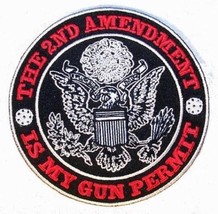 2ND Amendment is My Gun Permit Embroidered Patch - $8.99