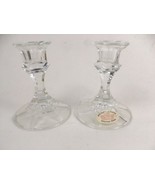 24% Full Lead Crystal Clear Candle Holder (X2) 4” Tall - $9.89