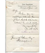 Navy Department Letter from June 8 1871-original letter-historic-G/VG - $94.58