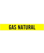 GAS NATURAL Pipe Warning Marker Yellow ADHESIVE STICKER 14.25&quot; 2.25&quot; BRA... - €12,81 EUR