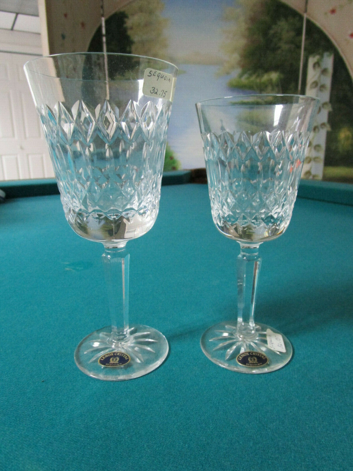 REPLACEMENT LENOX GLASSWARE WINE GOBLETS SARATOGA AND CHARLOTTE PATTERNS... - $41.58+
